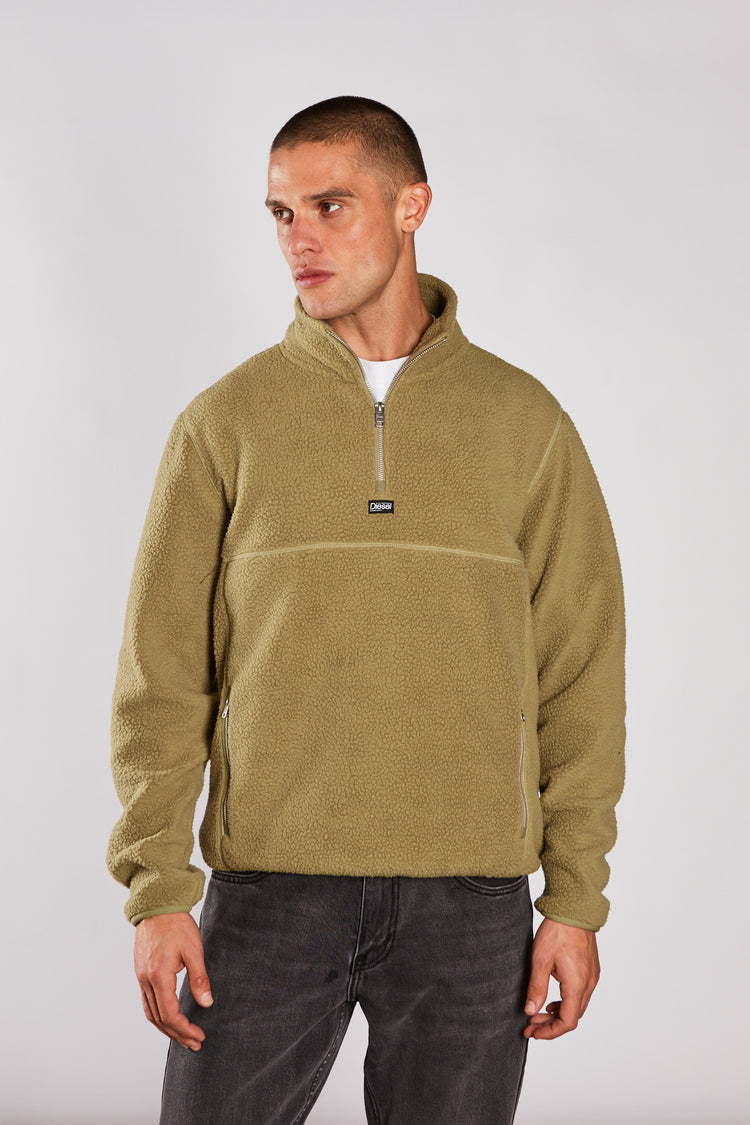 Nathan Fleece Half Zip Dried Herb