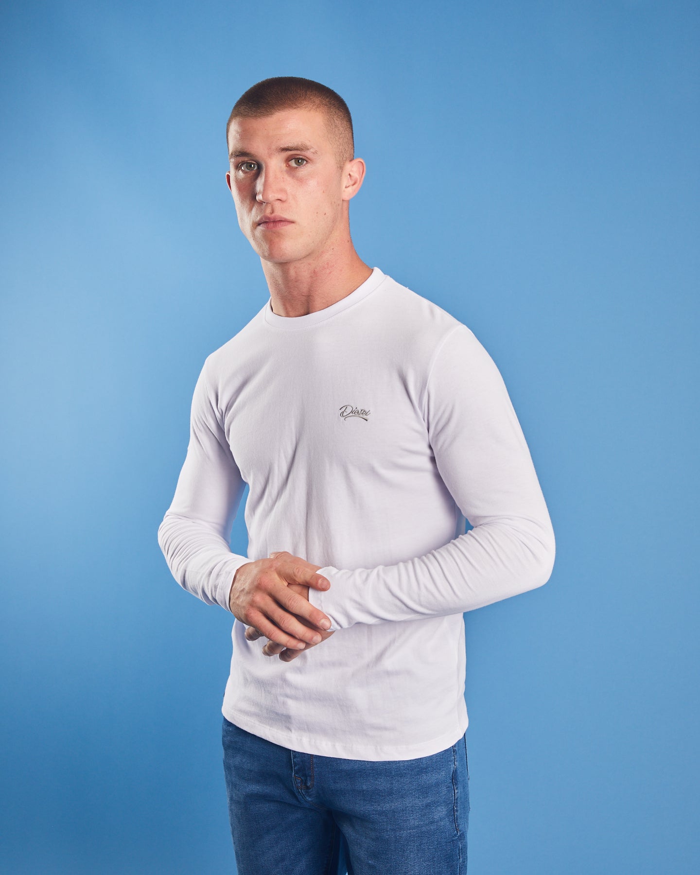 Basic Nilo L/S Tee Optic White — Diesel.ie