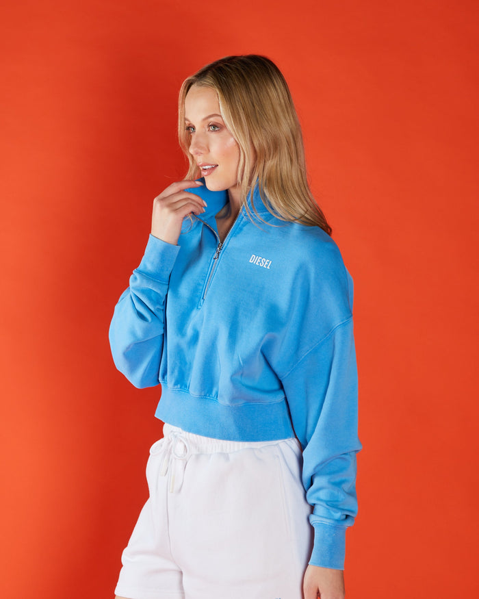 Orabel Half Zip Halcyan Blue