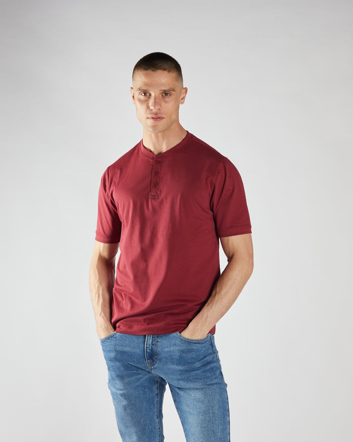 Pacey Henley Tibetan Red