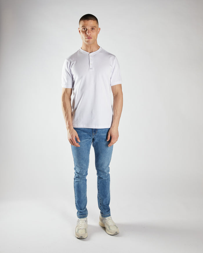 Pacey Henley Optic White