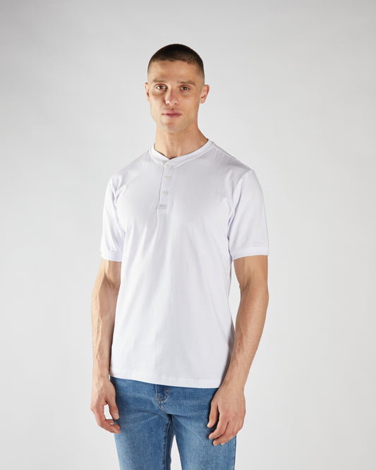 Pacey Henley Optic White