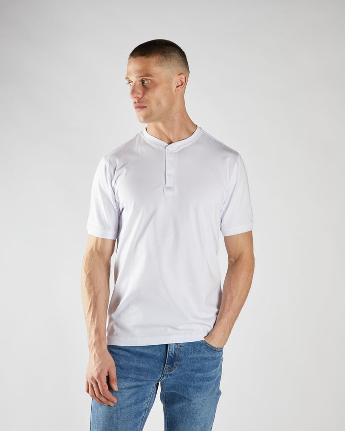 Pacey Henley Optic White