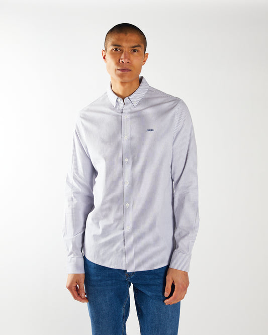 Pax Stripe Shirt Court Blue