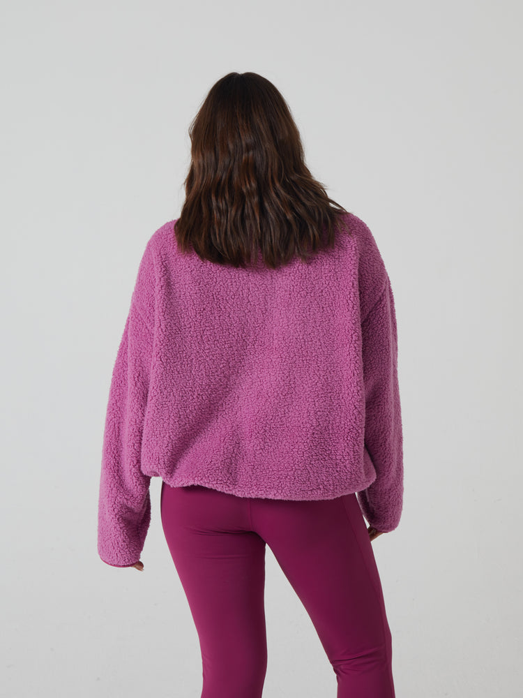 Penny Fleece Half Zip Soft Rose