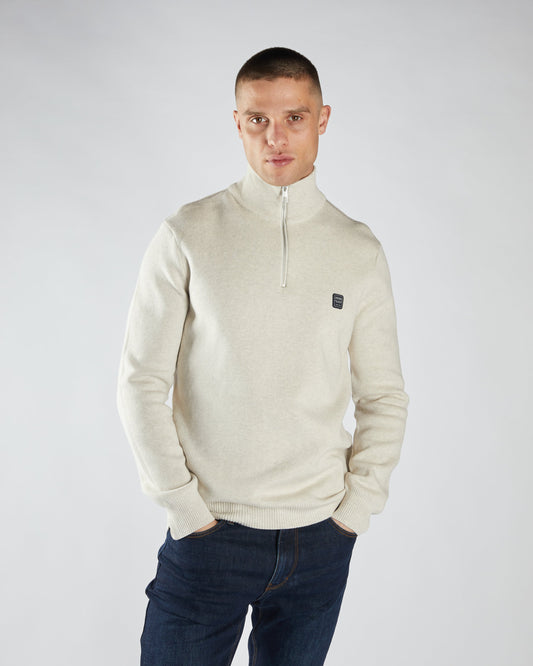 Pete Half Zip Crumb Marl