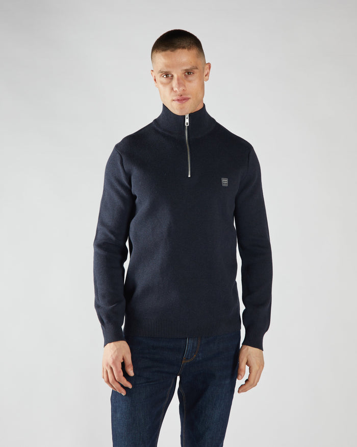 Pete Half Zip Midnight Blue Marl