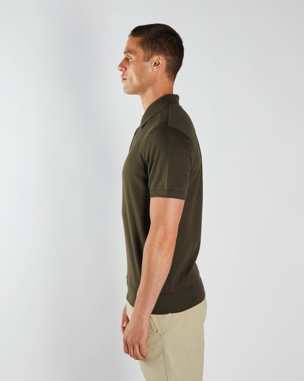 Ricardo Knitted Polo Monaco Green