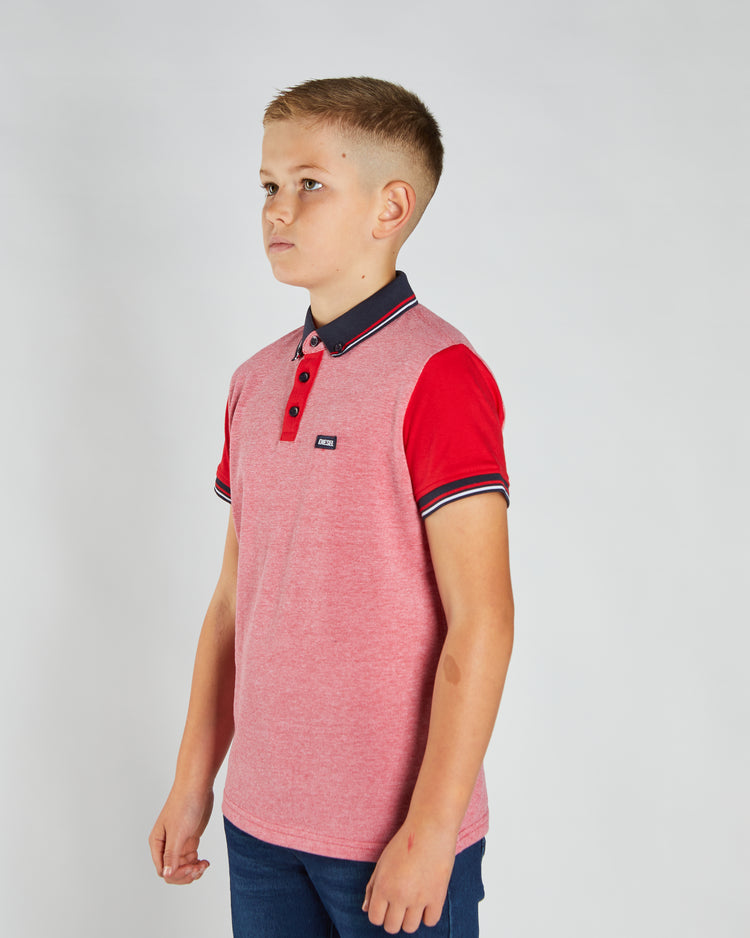 Robinson Birdseye Polo Red/ White