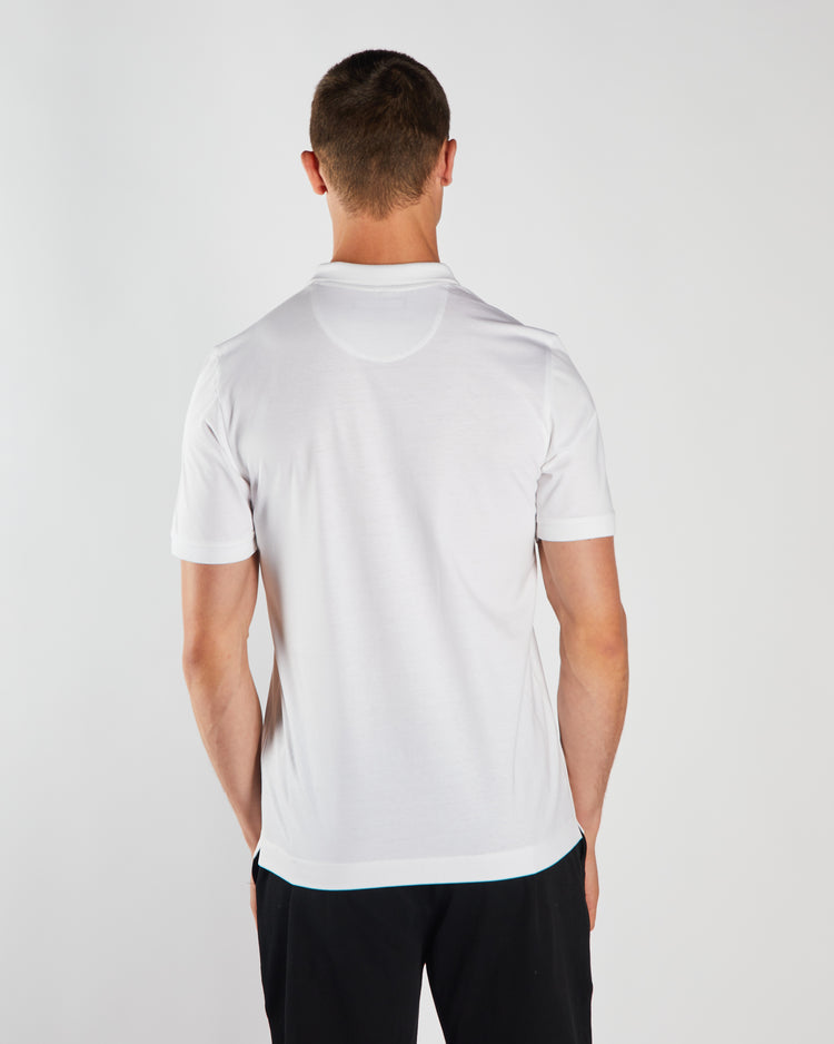 Rian Zip Polo Liberty White