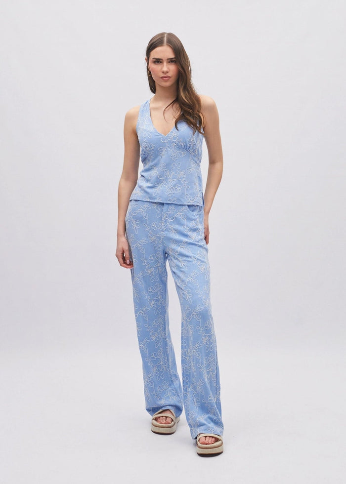 Samantha Trousers Blue Daisy