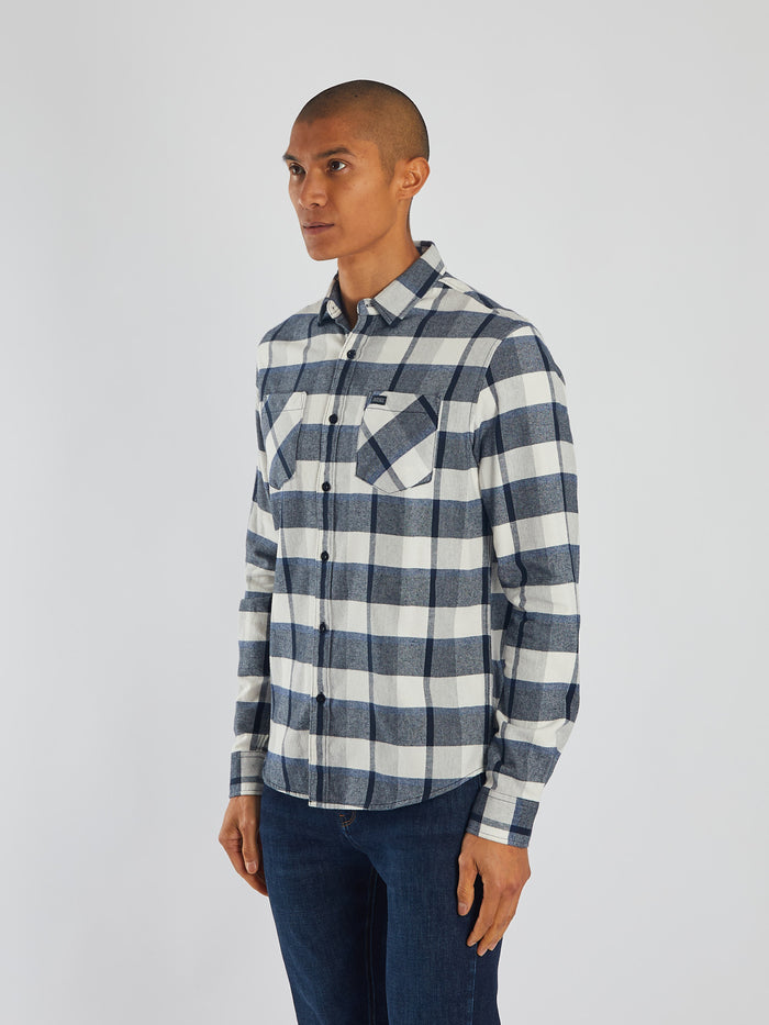 Sawyer LS Shirt Navy Check
