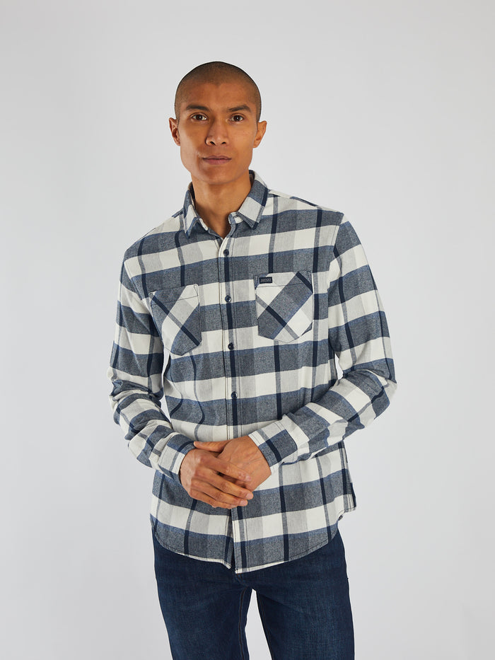 Sawyer LS Shirt Navy Check