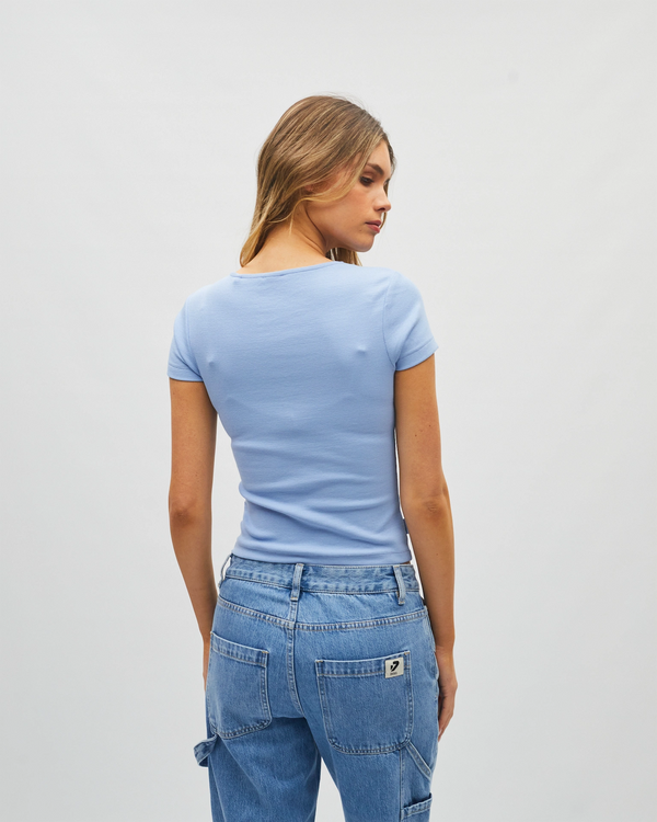 Simone Tee Blue Daisy