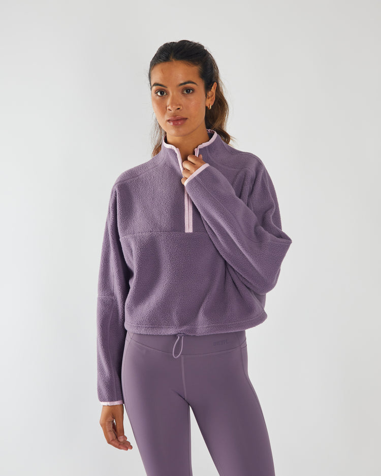 Stella Fleece Half Zip Lavender Dust