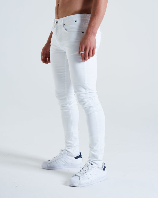 Saxon Skinny Fit White