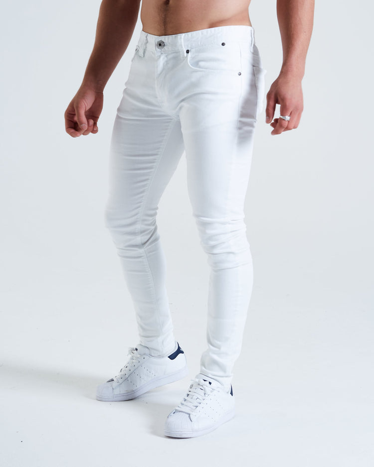 Saxon Skinny Fit White