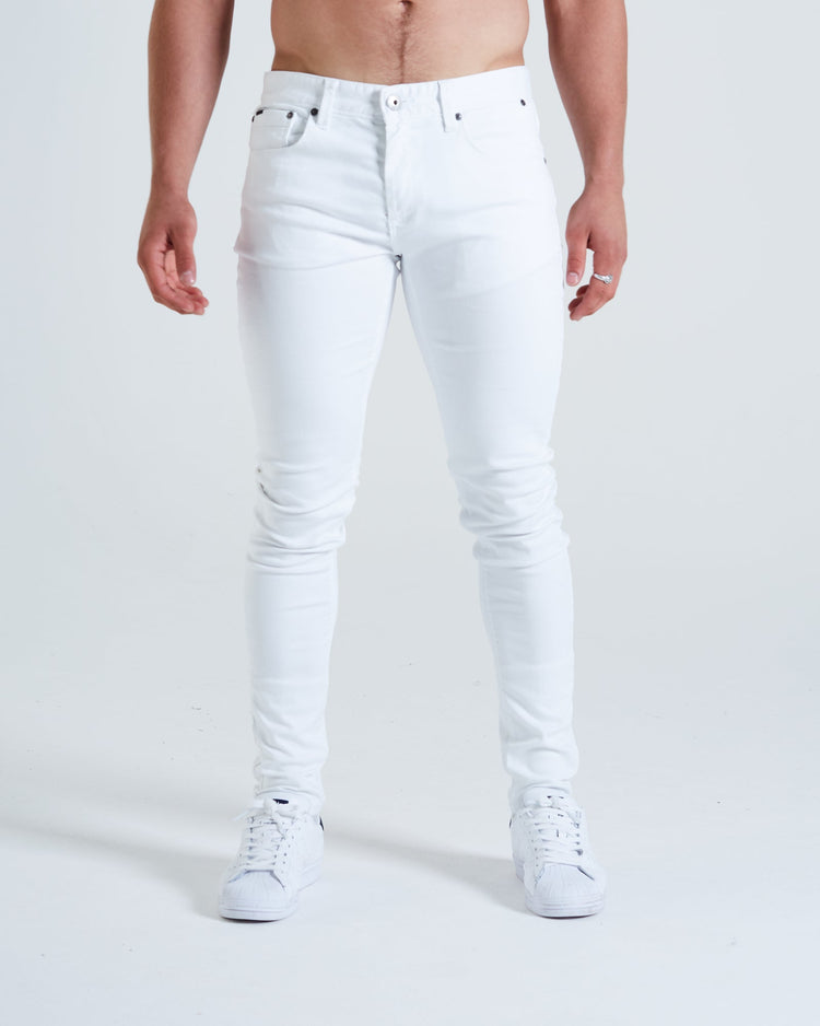 Saxon Skinny Fit White