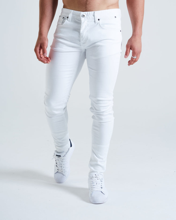 Saxon Skinny Fit White