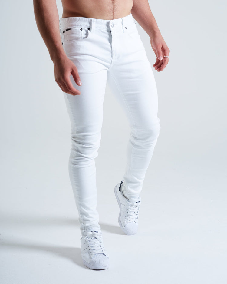 Saxon Skinny Fit White