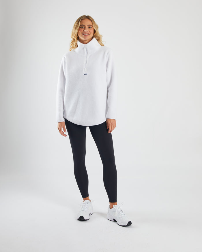 Spencer Half Zip Optic White