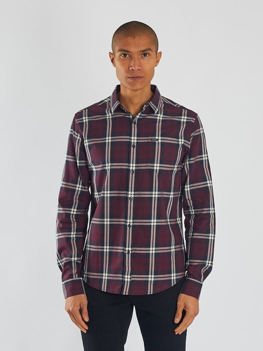 Talbot LS Shirt Wine Port Check