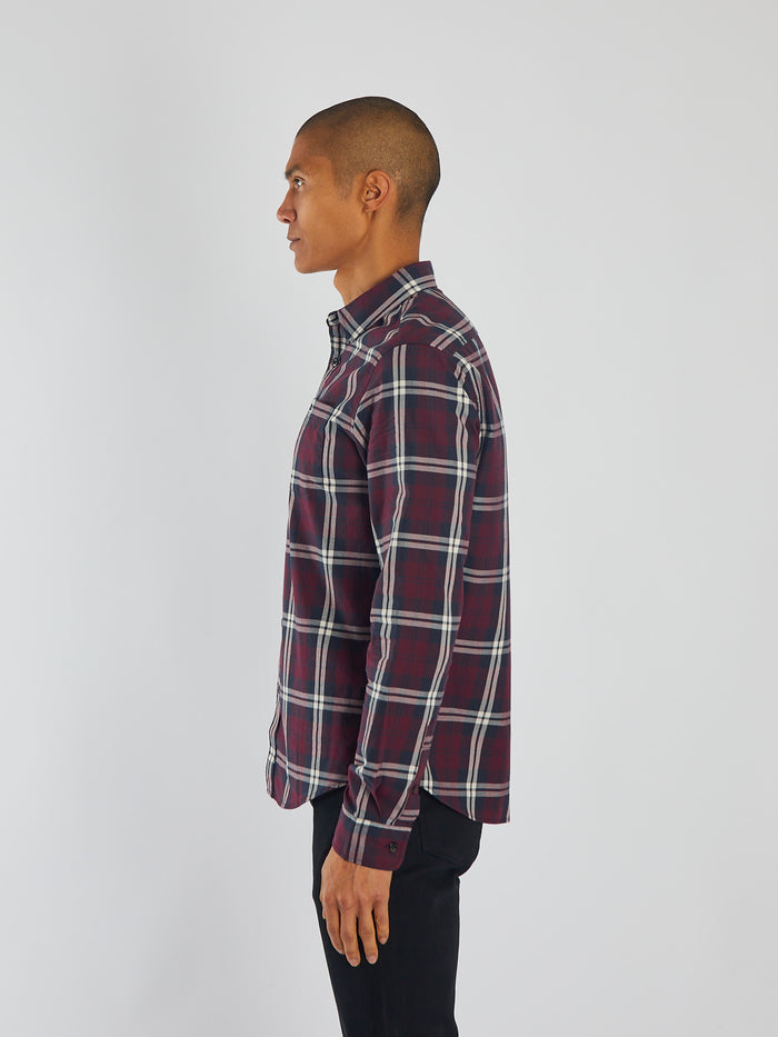Talbot LS Shirt Wine Port Check