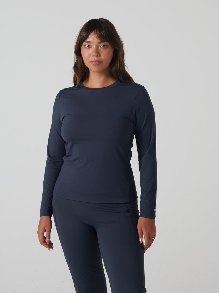Thalia Long Sleeve Top Deep Graphite