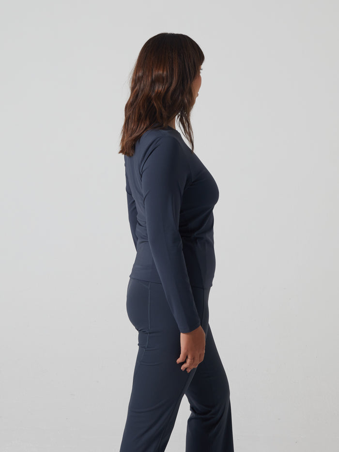 Thalia Long Sleeve Top Deep Graphite