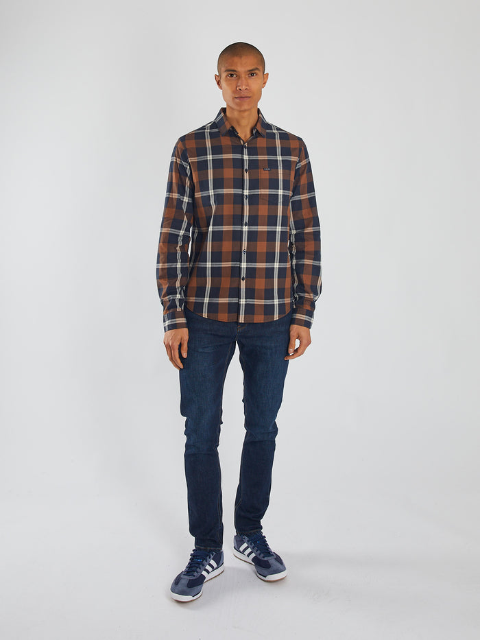 Tory LS Shirt Maple Wood Check