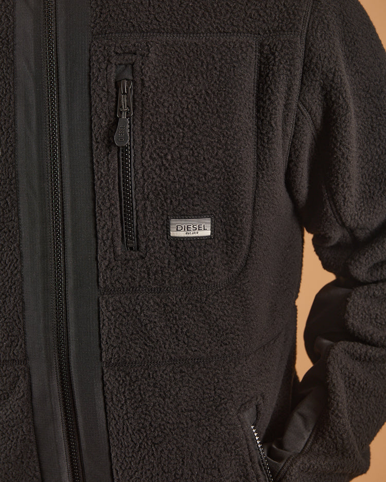 Tucker Fleece Jacket Black Dust