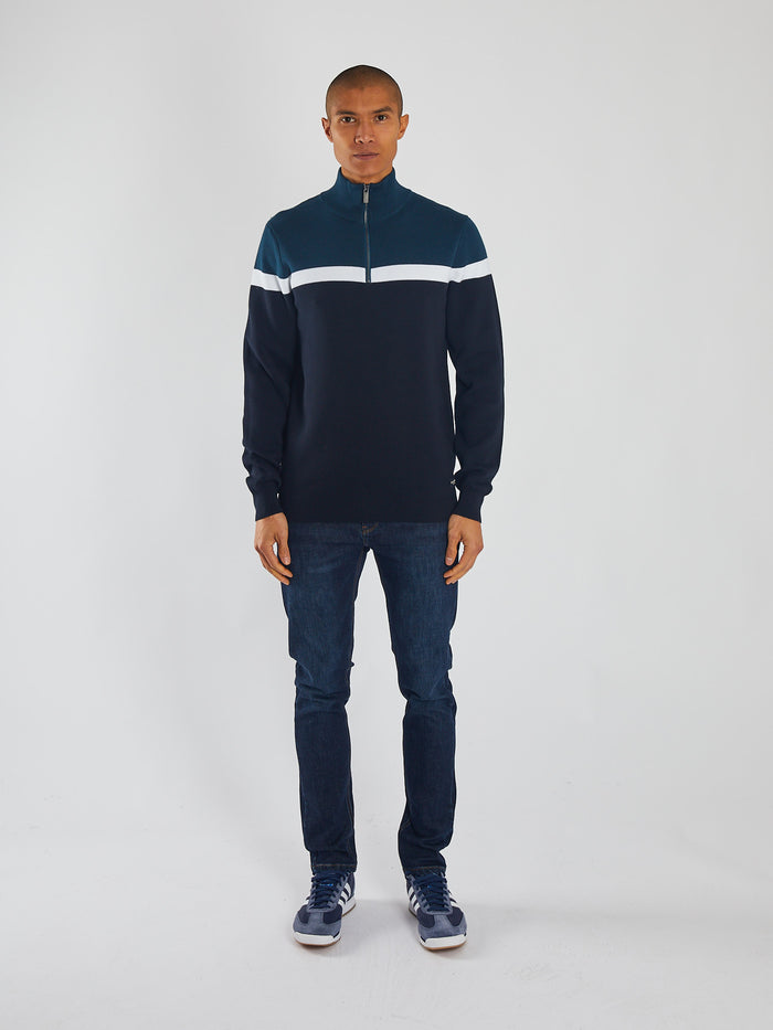 Tully Half Zip Midnight Teal