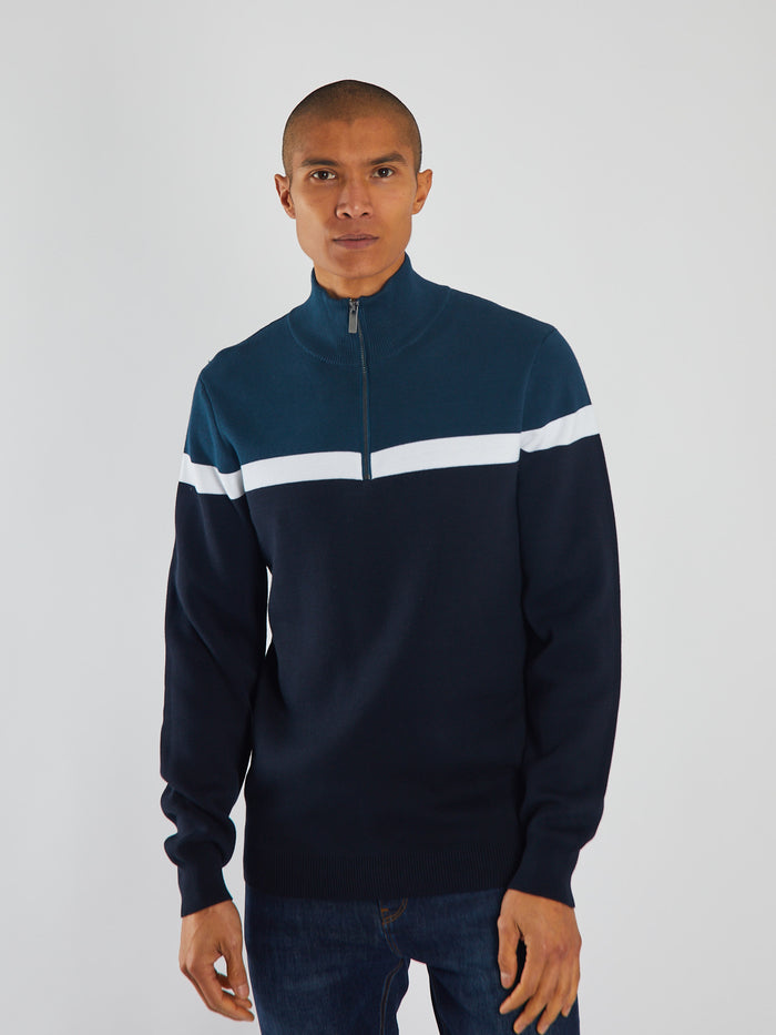 Tully Half Zip Midnight Teal