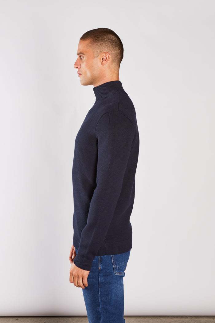 Twain Half Zip Petrol Blue