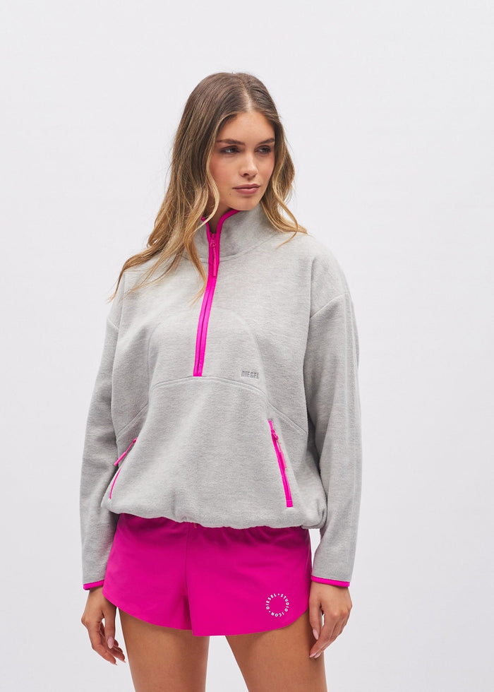 Pennie Half Zip Grey Marl