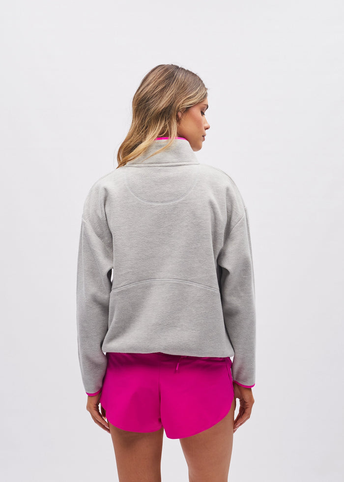 Pennie Half Zip Grey Marl