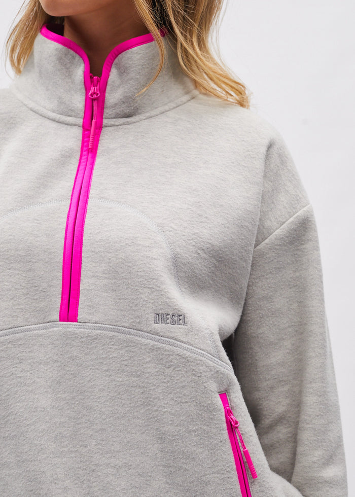 Pennie Half Zip Grey Marl