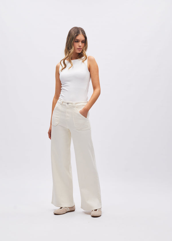 Sasha Wide Leg Cream