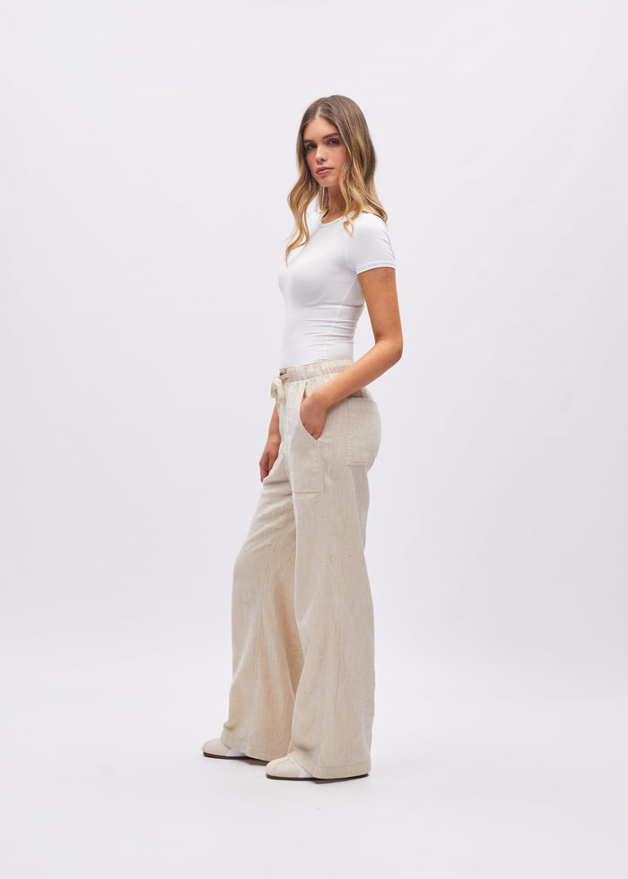 Opal Linen Trouser Stone White