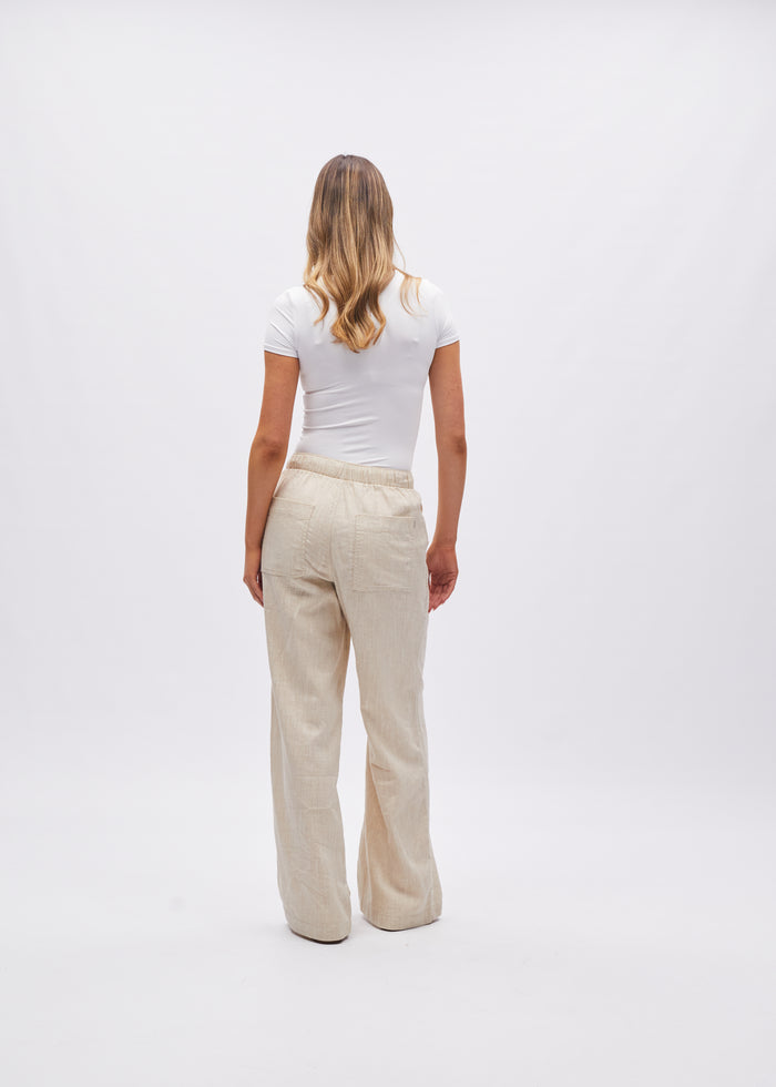 Opal Linen Trouser Stone White