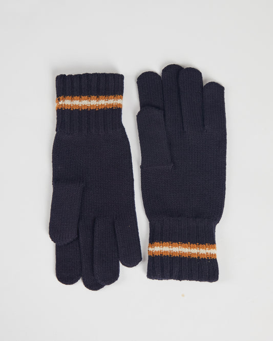 William Gloves Navy/Maple Wood