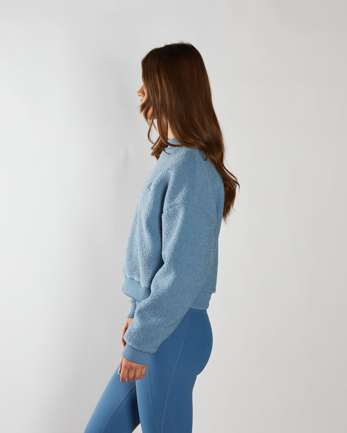 Winifred Borg Fleece Sweatshirt Glacier Blue