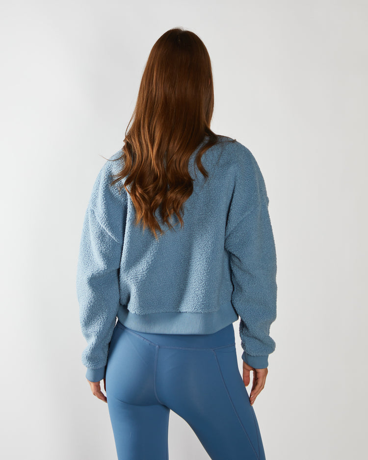 Winifred Borg Fleece Sweatshirt Glacier Blue
