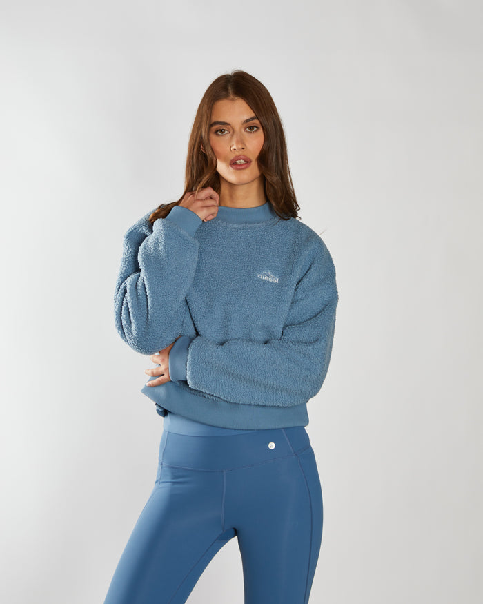 Winifred Borg Fleece Sweatshirt Glacier Blue
