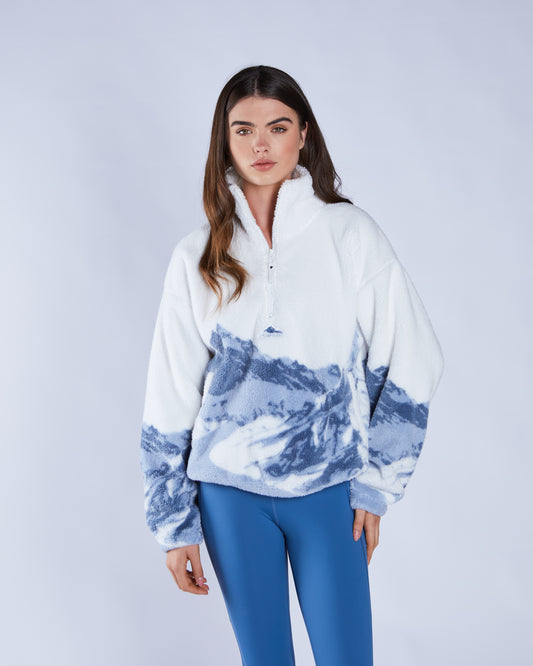 Winter Half Zip Multi Blue