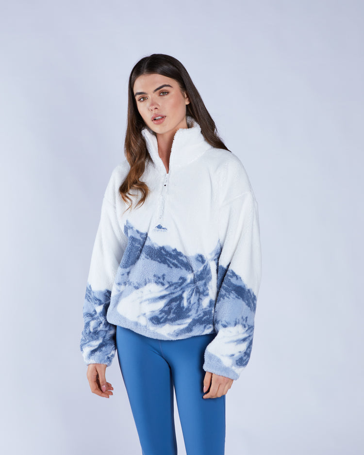 Winter Half Zip Multi Blue
