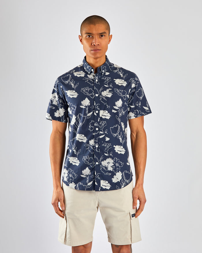 Wilder SS Shirt Navy Print