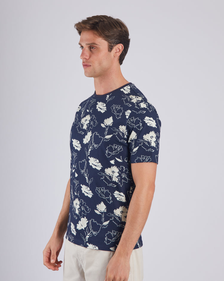 Wilder Tee Navy Print