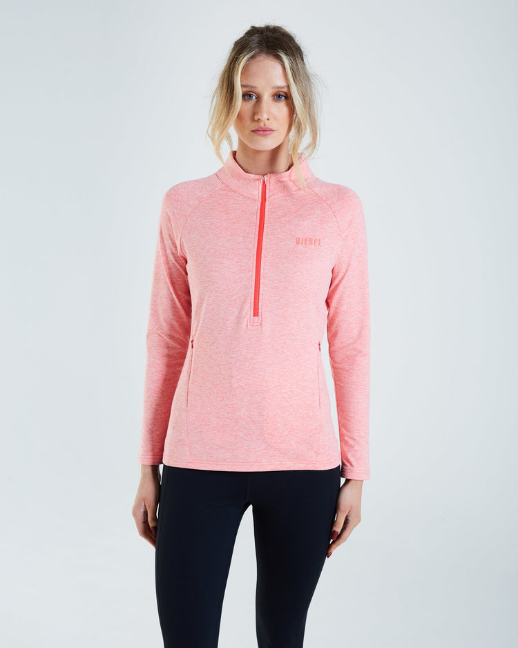 Bell Half Zip Neon Coral Mel