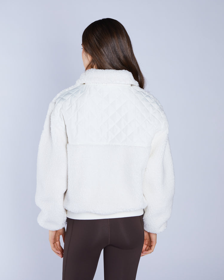 Zia Borg Fleece Jacket Ecru